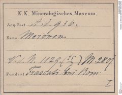 Etiketten zu Meroxen (NHMW-MIN-Ad936)